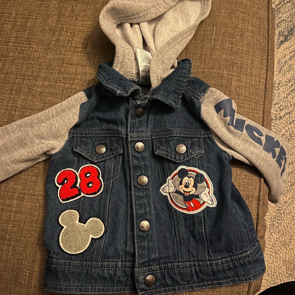 Mickey Mouse 2T Disney jean jacket/sweatshirt